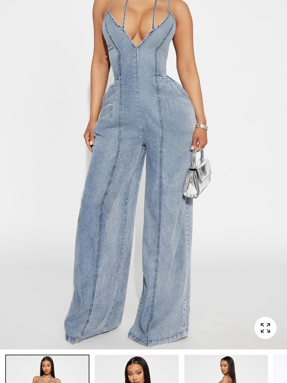 Xanthe Washed Wide Leg Jumpsuit - Medium
Wash